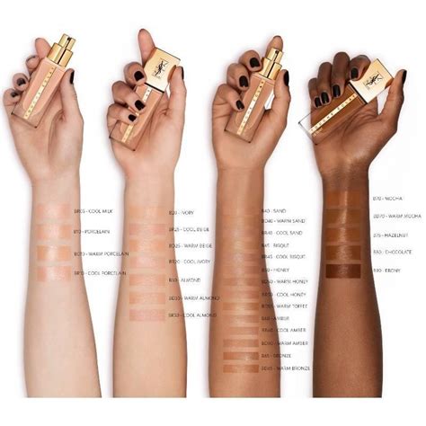 ysl touche eclat foundation b40 sand|YSL foundation color guide.